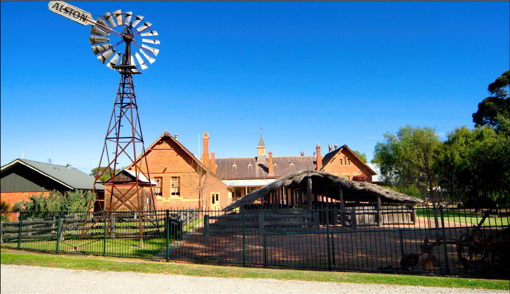 Deniliquin Peppin centre and windmill