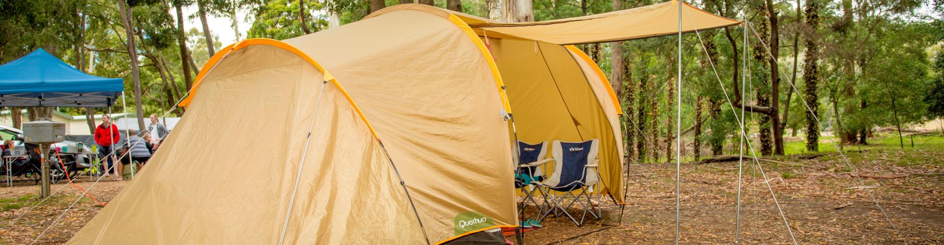 BIG4 Yarra Valley Park Lane Holiday Park - Power Tent and Camper Trailer Sites - Tent Set Up